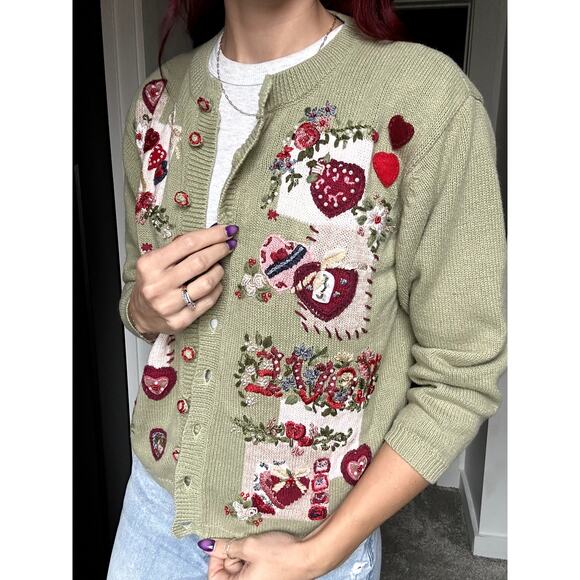 Heirloom Collectible Valentine Cardigan - Picture 4 of 4